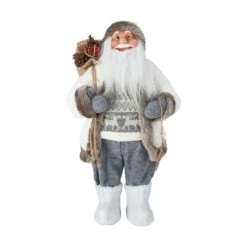 Christmas Decoration Extra Large Santa - Grey