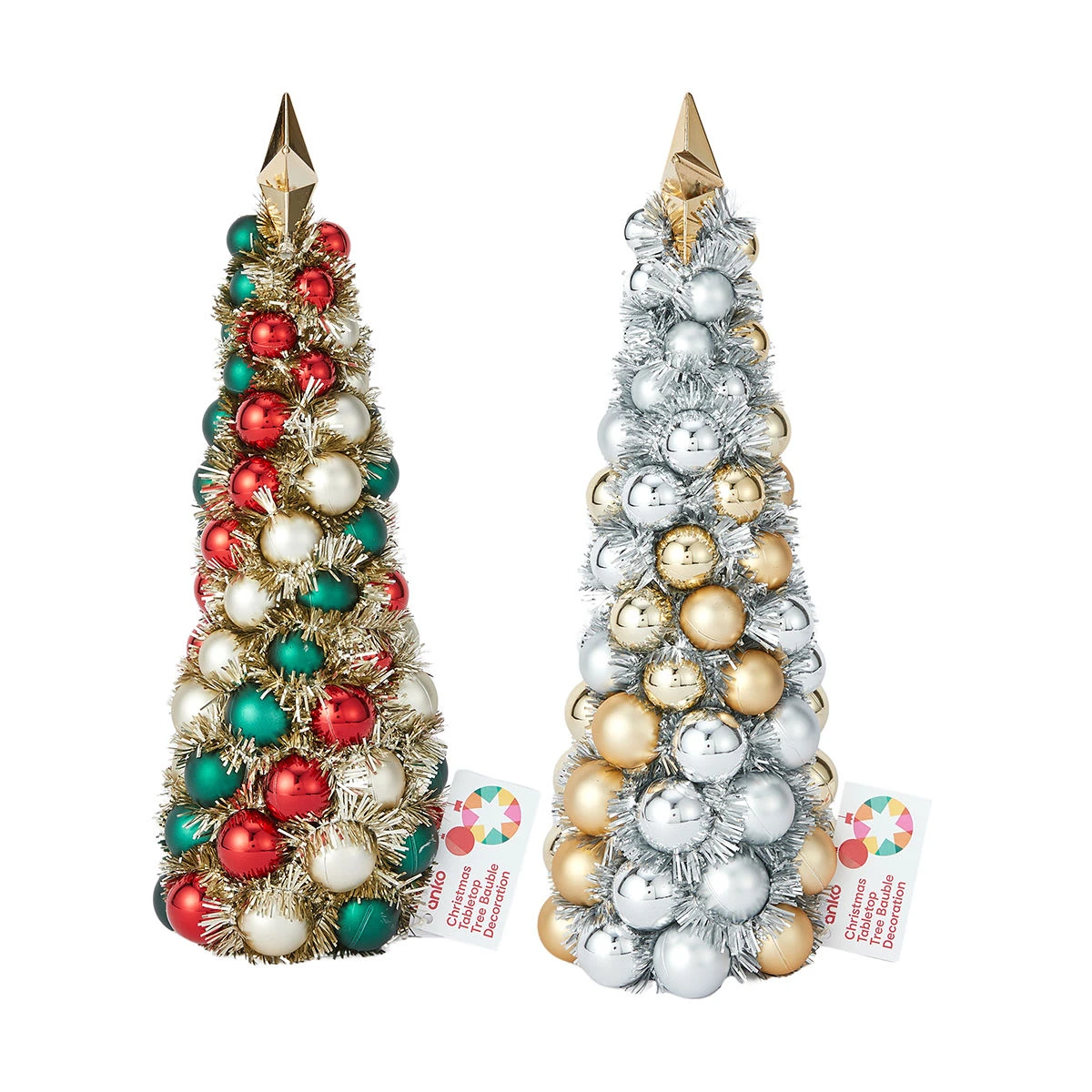 Christmas Tabletop Tree Bauble Decoration - Assorted 7 Christmas Tabletop Tree Bauble Decoration - Assorted - Image 7