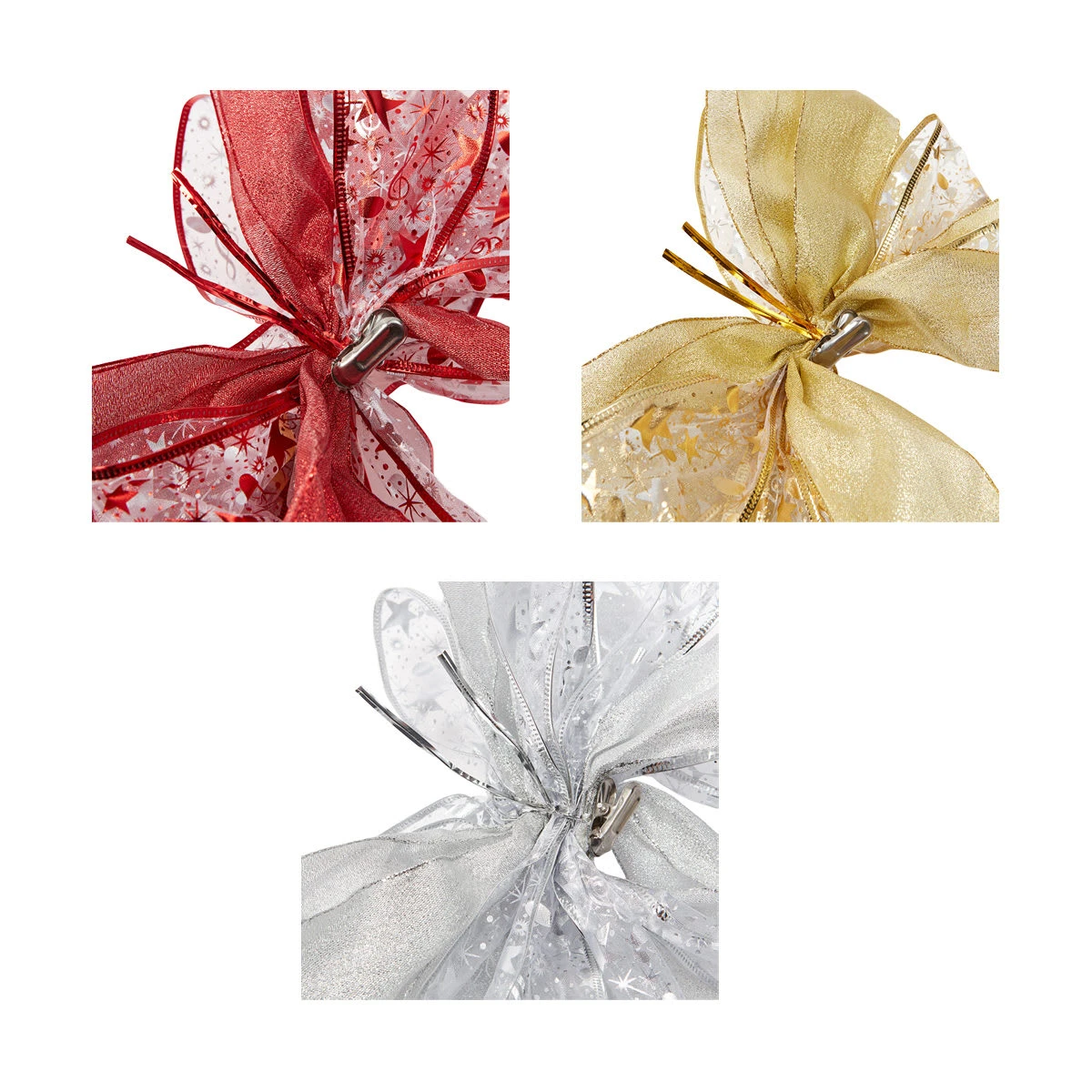 Christmas Tree Topper Ribbon - Assorted 1 Christmas Tree Topper Ribbon - Assorted