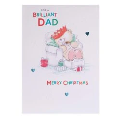 Hallmark Forever Friends Christmas Card For Dad - Best Dad In The World
