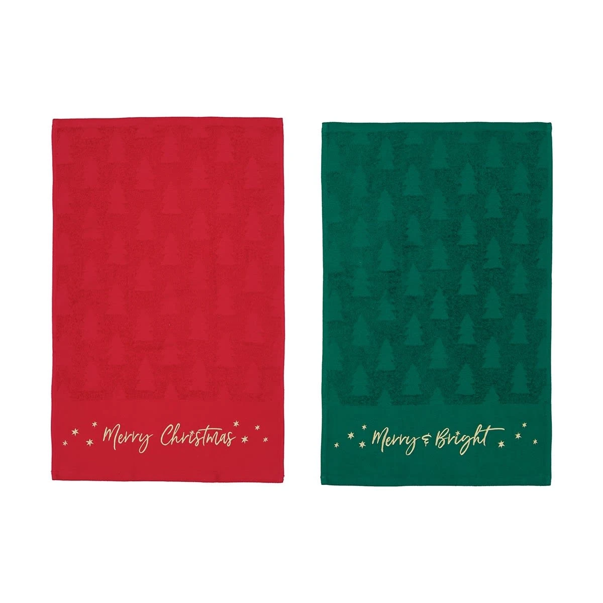 2 Pack Cotton Merry Christmas Hand Towels 5 2 Pack Cotton Merry Christmas Hand Towels - Image 5