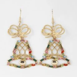 Christmas Gem Bell Earrings - Gold Tone -Christmas Gift Shop 0b9a692c d8f4 47c5 ba47 fcdfd57df89b
