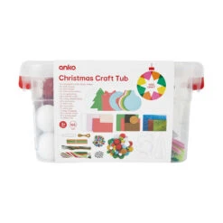 165 Piece Christmas Craft Tub