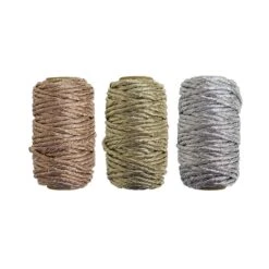 3 Pack Christmas Craft Metallic Twines