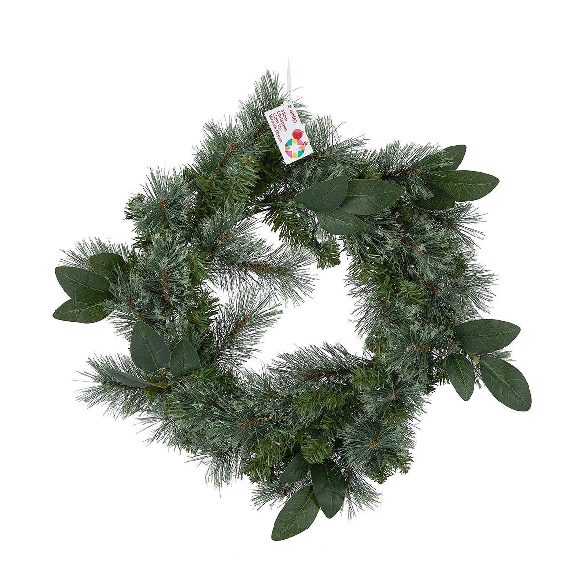 43cm Christmas Light Up Wreath - Green 3 43cm Christmas Light Up Wreath - Green - Image 3