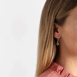 6 Pack Christmas Stud And Hoop Earrings - Silver Tone, Red And Green