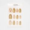 OXX Cosmetics All Is Bright 24 Pack False Nails With Adhesive - Coffin Shape, Christmas Reindeer And Glitter