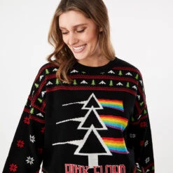 Long Sleeve Pink Floyd License Christmas Jumper