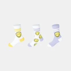 3 Pack SmileyWorld License Christmas Crew Socks