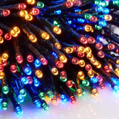 Solar Powered 500 LED Christmas Multi-Colour String Lights
