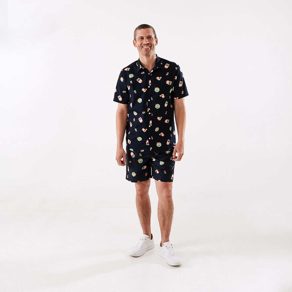 Christmas Mid Length Print Swim Shorts 3 Christmas Mid Length Print Swim Shorts - Image 3