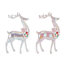 Christmas Decoration Iridescent Reindeer Small - Assorted