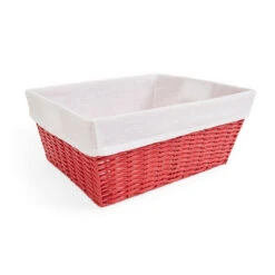 Christmas Red Rattan Look Basket With Liner -Christmas Gift Shop 2322419d 646b 46ef 8627 1e7a6f1d1c77