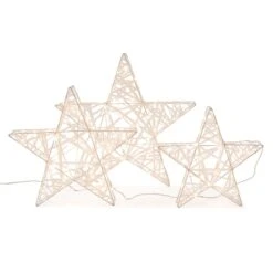 3 Pack Christmas Decoration Light Up Wire Stars -Christmas Gift Shop 23c0571c fc05 46a6 ae36 591faef40006
