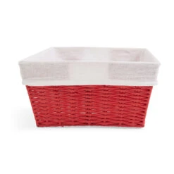 Christmas Red Rattan Look Basket With Liner -Christmas Gift Shop 23df9524 fd87 45bf b59c 992c496b0ebe