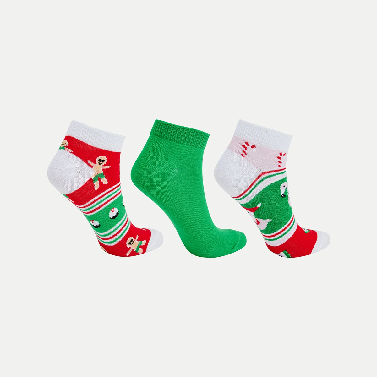 3 Pack Christmas Low Cut Socks 3 3 Pack Christmas Low Cut Socks - Image 3