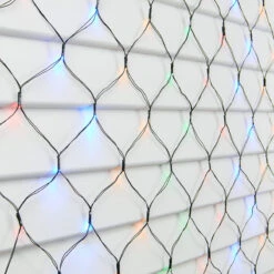 Solar Powered 150 LED Multi-Coloured Christmas Net Lights