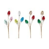 2 Pack Christmas Sequin Bulb Tree Picks - Assorted