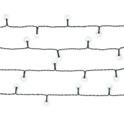 Solar Powered 24 LED Christmas White String Lights - 2.3m