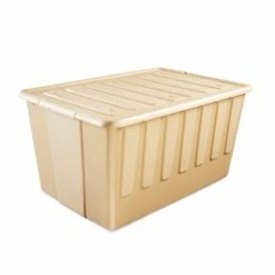 80L Christmas Gold Look Storage Tub