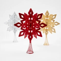 Christmas Snowflake Tree Topper - Assorted -Christmas Gift Shop 29693892 8e78 4f08 9e79 f0bafa05d694