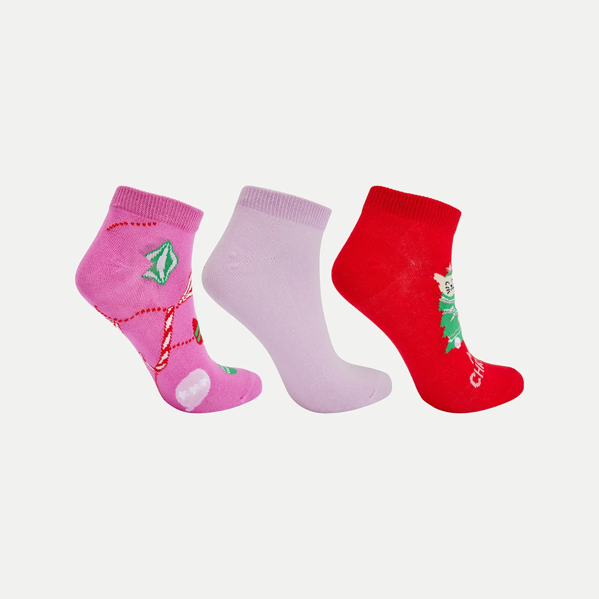 3 Pack Christmas Low Cut Socks 1 3 Pack Christmas Low Cut Socks