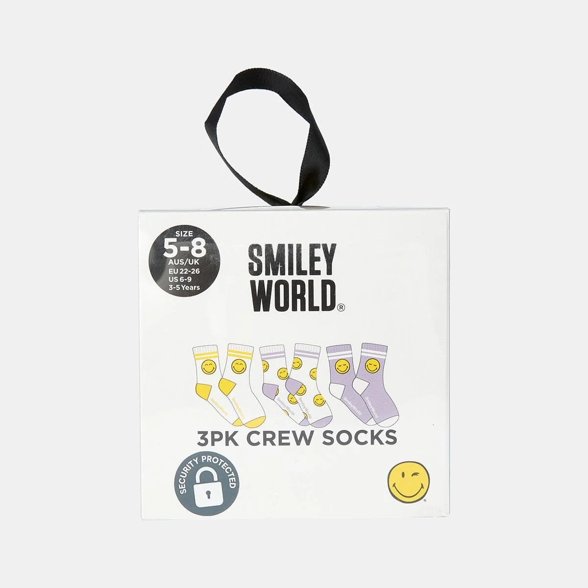 3 Pack SmileyWorld License Christmas Crew Socks 2 3 Pack SmileyWorld License Christmas Crew Socks - Image 2