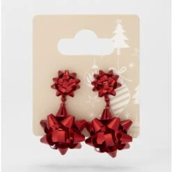 Christmas Double Rosette Earrings - Red -Christmas Gift Shop 2e8d6f43 d3d6 41f8 9873 7acd8563a447
