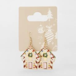 Christmas House Drop Earrings - Gold Tone 7 Christmas House Drop Earrings - Gold Tone -Christmas Gift Shop 2f693ddb 120d 47c7 ad05 71a132cc6946