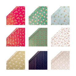 3 Pack 4m Christmas Roll Wraps - Assorted