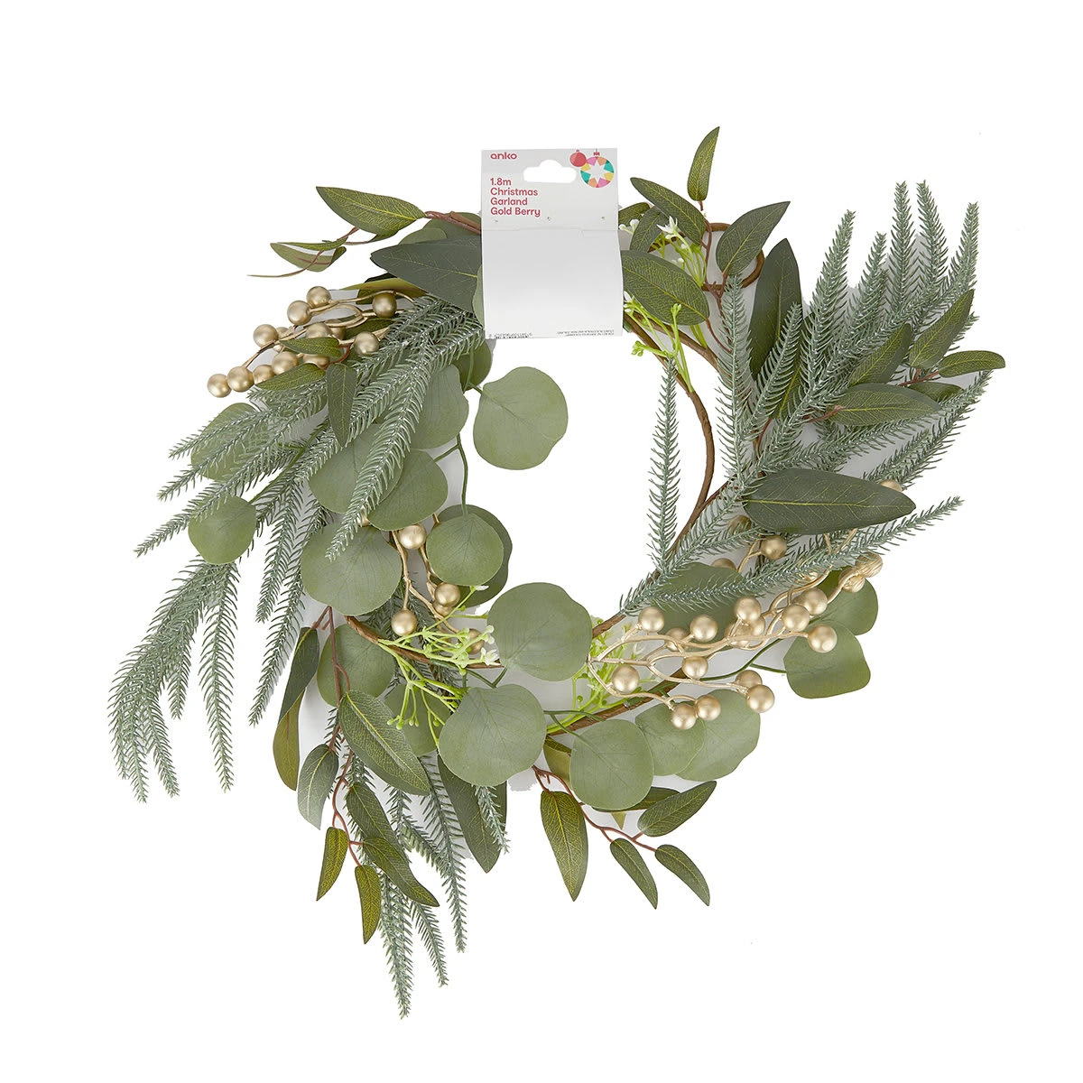 1.8m Gold Berry Christmas Garland 4 1.8m Gold Berry Christmas Garland - Image 4