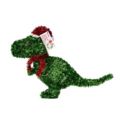 Christmas Hanging Decoration Tinsel Dinosaur