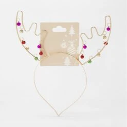Christmas Antler Bells Headband - Gold Tone, Green, Red And Pink -Christmas Gift Shop 3334c74e eb4f 4df4 b537 9988cab2c632