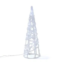 3 Pack Solar Powered 48 LED Christmas Cone