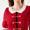 Short Sleeve Christmas Knit Midi Dress