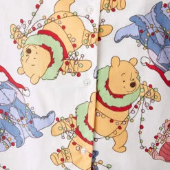 Winnie The Pooh License Christmas Short Sleeve Shirt And Shorts Pyjama Set