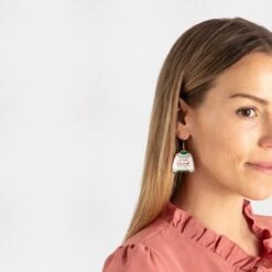 Christmas Sweater Earrings - Gold Tone, White, Red And Green -Christmas Gift Shop 3e1452bf ee1a 45af a7ff 3708da4cb842