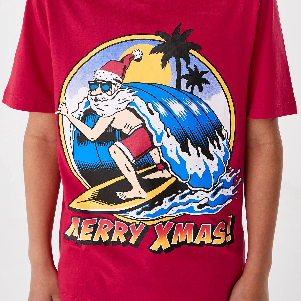 Christmas Surf Print T-shirt 4 Christmas Surf Print T-shirt - Image 4