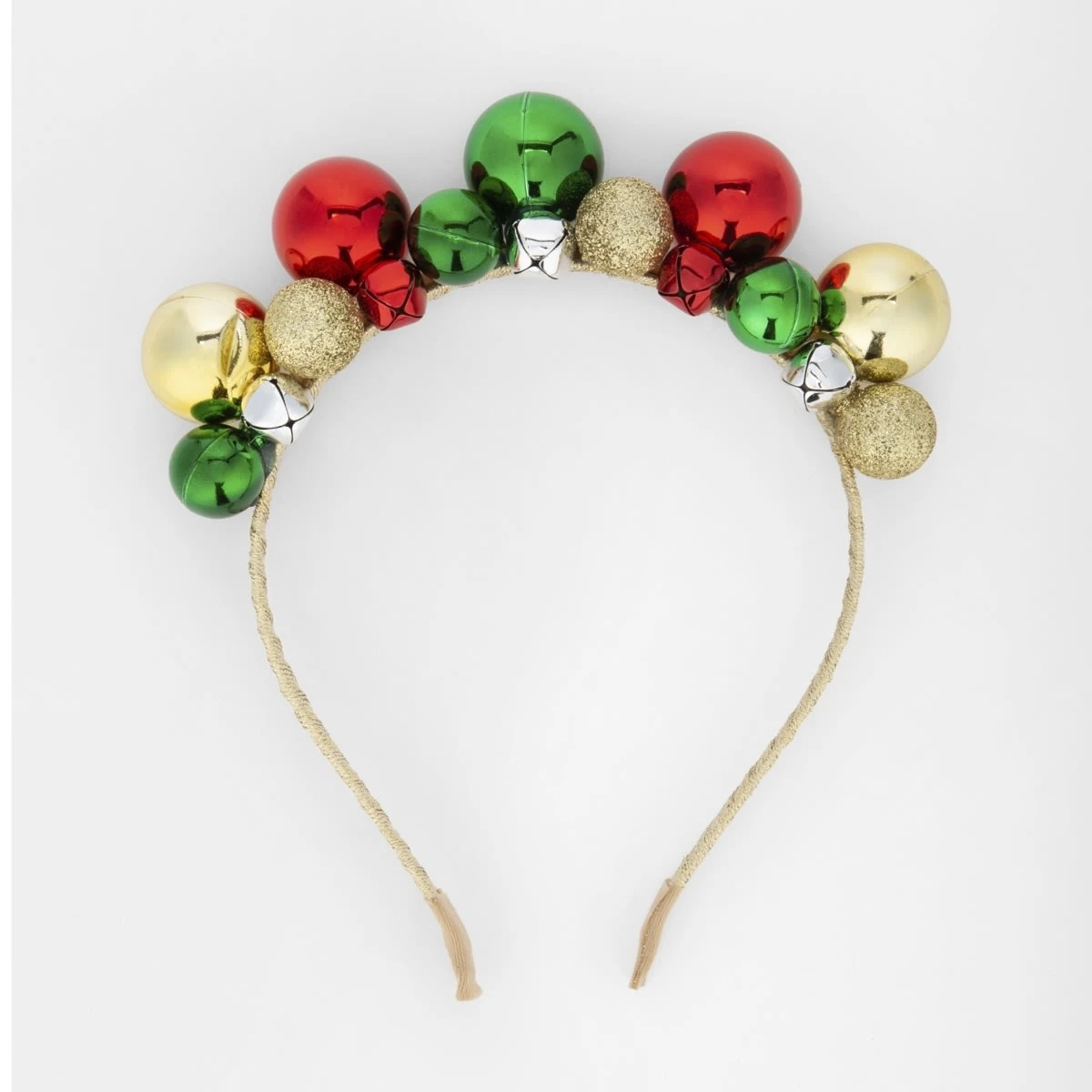 Christmas Bells Headband - Gold Tone, Red And Green 5 Christmas Bells Headband - Gold Tone, Red And Green - Image 5