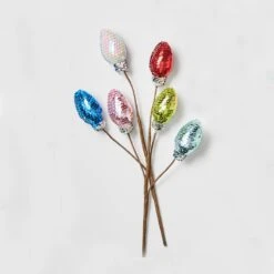 2 Pack Christmas Sequin Bulb Tree Picks - Assorted -Christmas Gift Shop 462fdc8d 57c5 4291 aaef abf9f5a8cefe