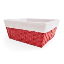 Christmas Red Rattan Look Basket With Liner -Christmas Gift Shop 46fbb51f 24f4 4b5b 81b2 9b3e65c66054