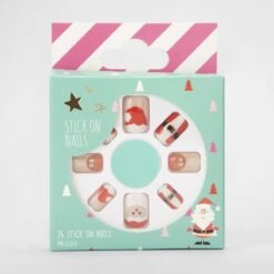 24 Pack Pre-Glued Stick-On Nails - Christmas Santa And Rudolph 7 24 Pack Pre-Glued Stick-On Nails - Christmas Santa And Rudolph -Christmas Gift Shop 47a9543c cb69 405f ac5b 9345b7fd63be