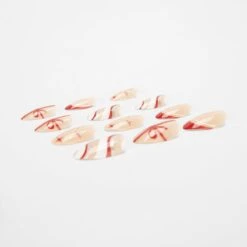 OXX Cosmetics 24 Pack All Is Bright False Nails With Adhesive - Almond Shape, Christmas Ribbons And Stripes -Christmas Gift Shop 47fbe4e5 5522 435b a2e3 43825119b9c5