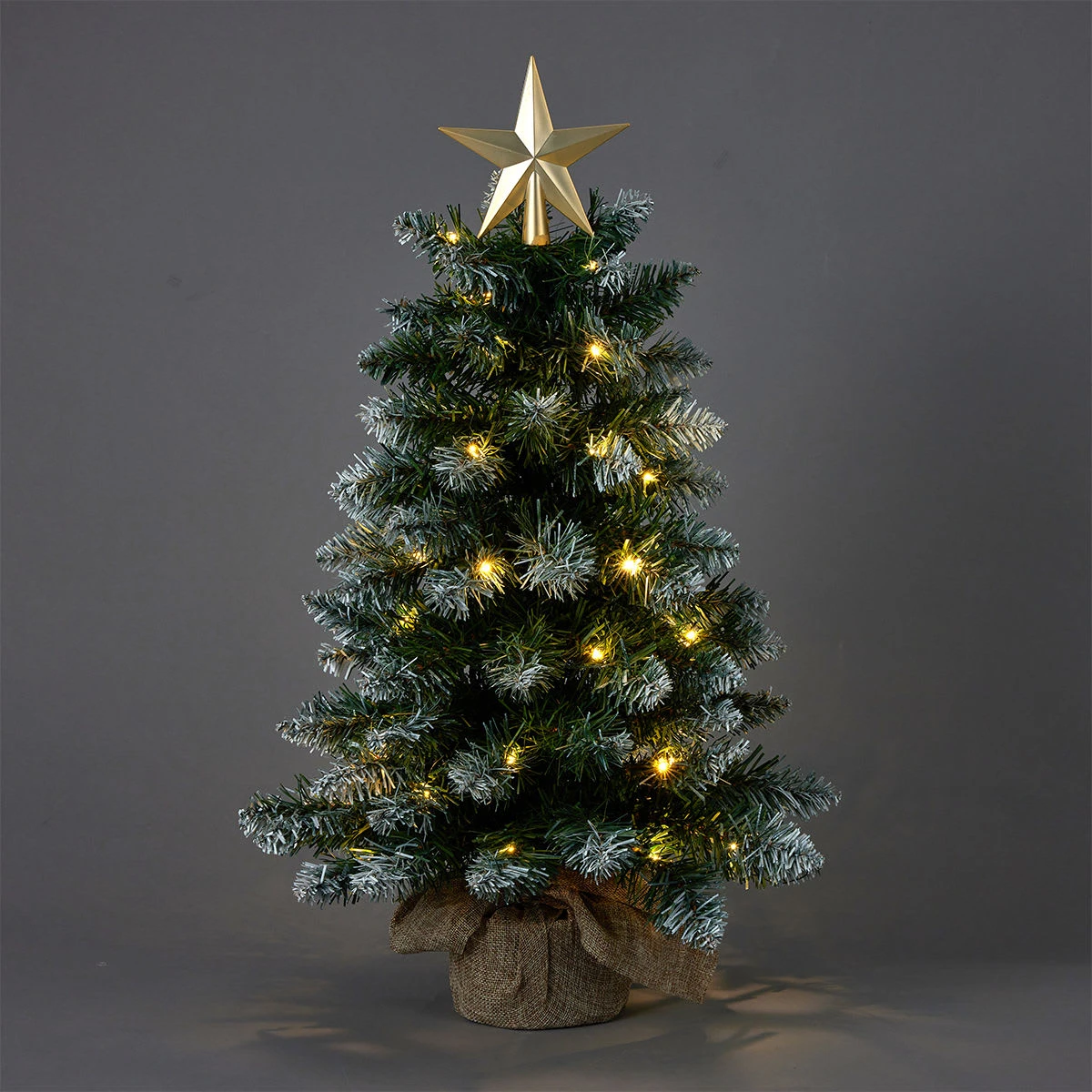 Christmas Light Up Frosted Tabletop Tree Decoration 3 Christmas Light Up Frosted Tabletop Tree Decoration - Image 3