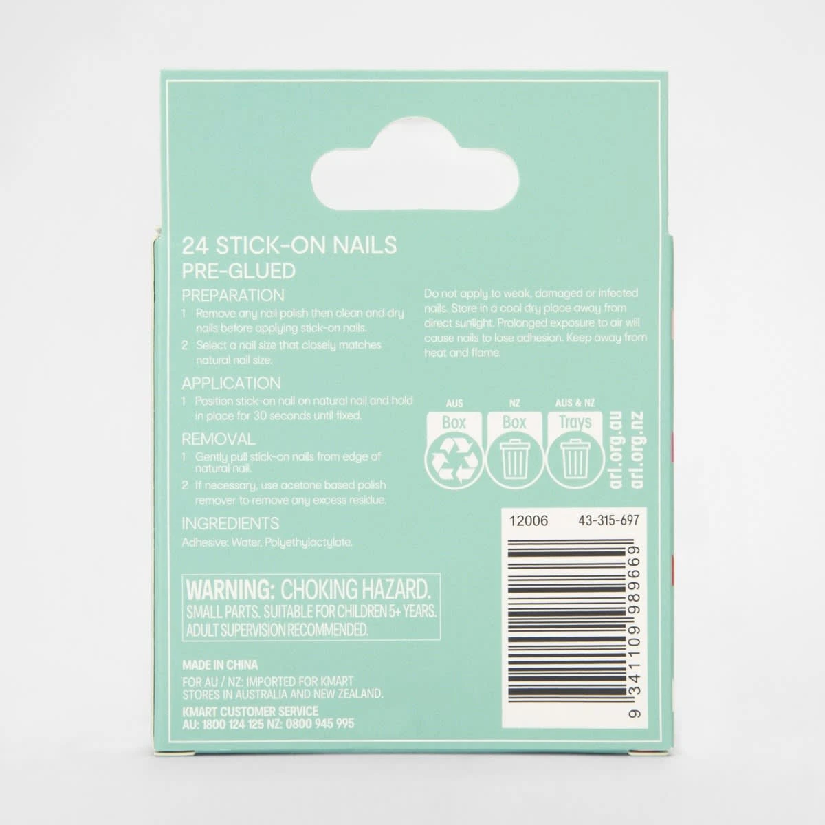 24 Pack Pre-Glued Stick-On Nails - Christmas Santa And Rudolph 2 24 Pack Pre-Glued Stick-On Nails - Christmas Santa And Rudolph - Image 2