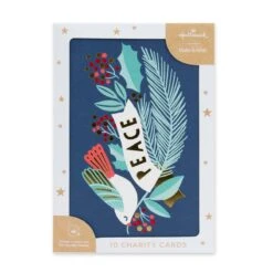 Hallmark 10 Pack Boxed Charity Christmas Cards - Peace And Joy