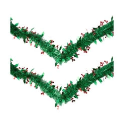5m Christmas Tinsel - Red Berry