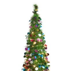 Low Voltage 1.2m Christmas Light Up Tinsel Tree - Assorted -Christmas Gift Shop 63ce39c6 7764 4b0f 9a63 04606c7206eb