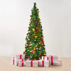 Low Voltage 1.2m Christmas Light Up Tinsel Tree - Assorted -Christmas Gift Shop 6680a8f0 ff43 4036 aece 1536a3ca07d2