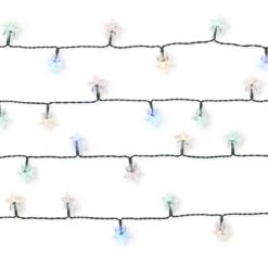 Solar Powered 150 LED Multi-Colour Christmas Star Lights